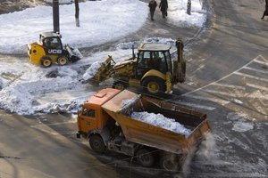 уборка снега дорога
